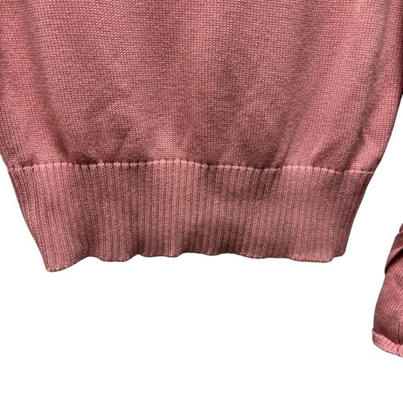 Sundance Womens Pink Raglan Knit Sweater Bell Sleeve  With Tie Detail Size S - Picture 4 of 9